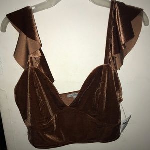 Velvet crop top